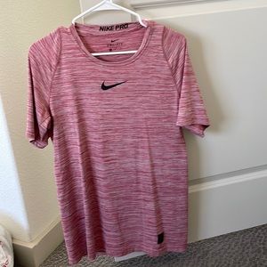 Red Nike pro dry fit T-shirt